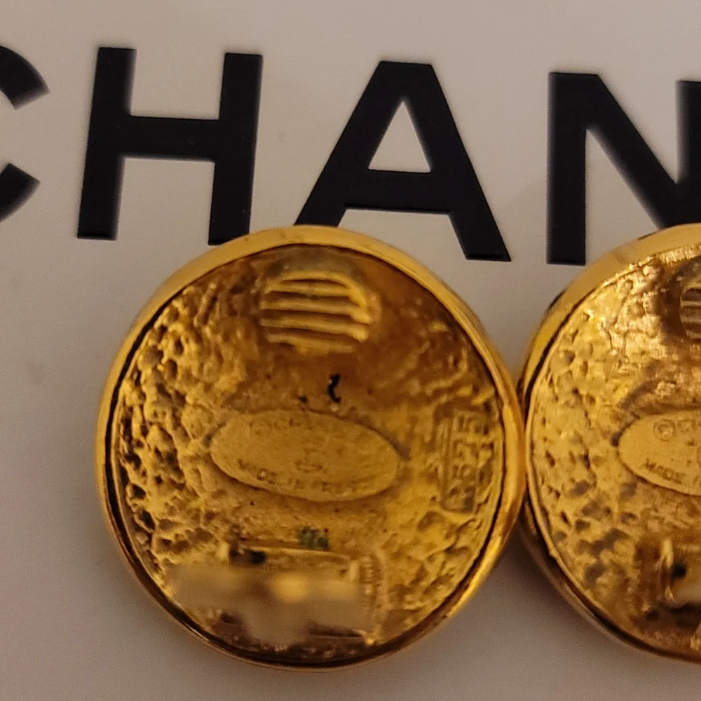 Rare! Chanel Constellation Earrings Gold Plated - Picture 4 of 8